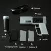JGX3-120 laser cannon system silver color two batteries included