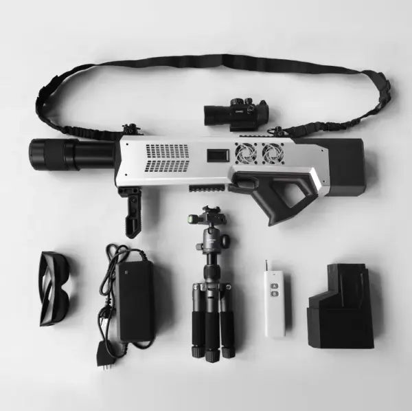 LQ1-1000 handheld laser obstacle remover silver color Premium Edition angle image