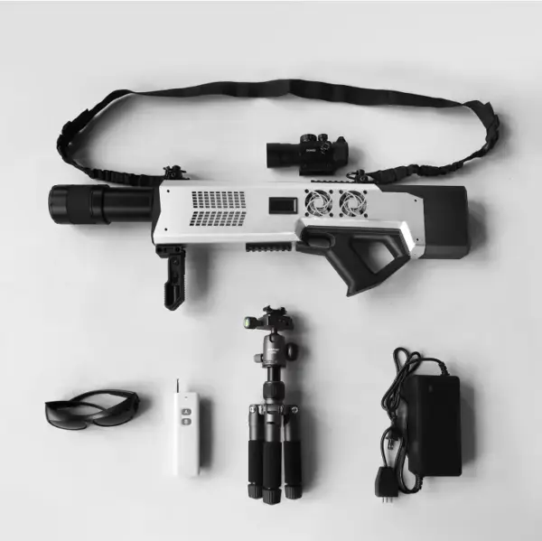 LQ1-1000 handheld laser obstacle remover silver color Upgrade Edition angle image