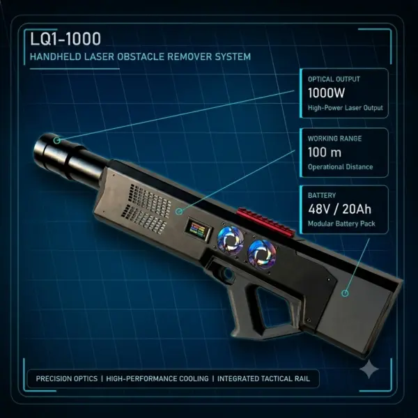 LQ1-1000 handheld laser obstacle remover and laser igniter 1000W class 100 m main product image